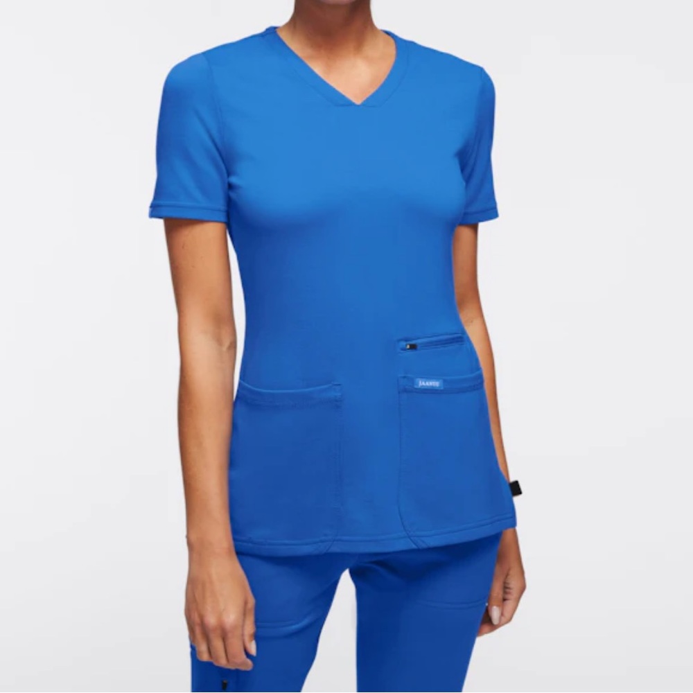 Jaanuu 4-Pocket V-Neck Scrub Top